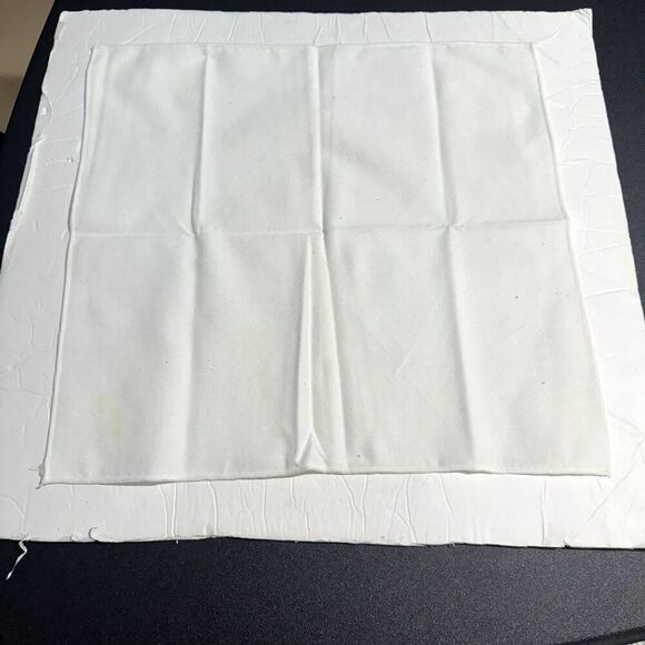 Vintage Fabric Square Napkins Set of 15 White & Green Cloth 16”x16” Table Linen - Picture 3 of 5